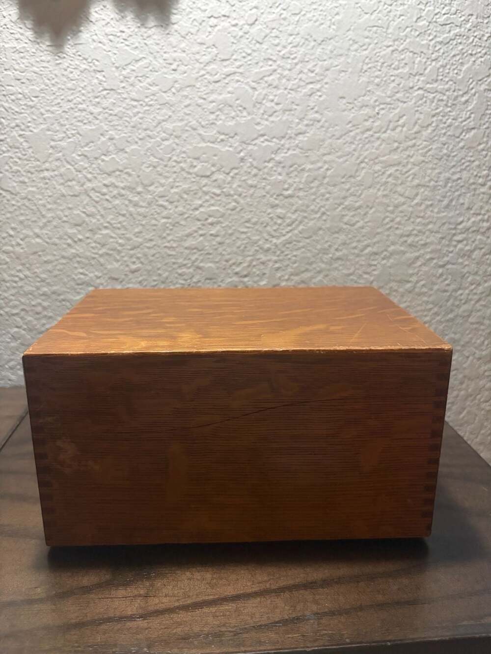 Vintage Weis Wooden Oak Index Card Tray File Desk Recipe Box